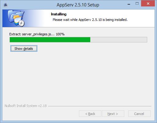 برنامج appserv win32 2.5.10