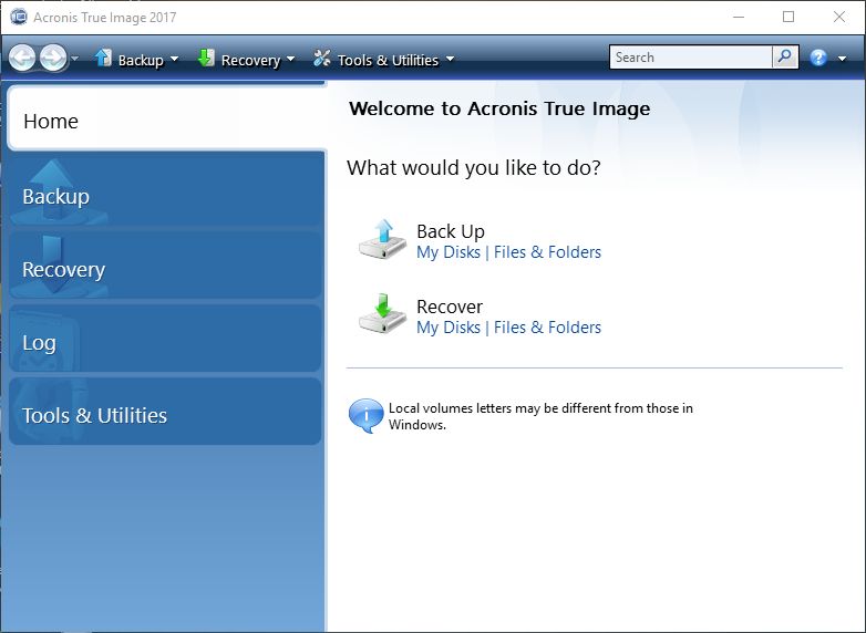 why is windows 10 acronis true image file so large