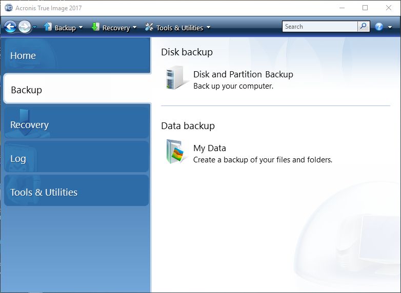 acronis true image backup uefi drive